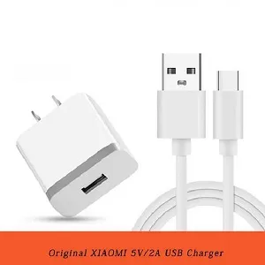 Xiaomi 5V 2A USB চার্জার, মাইক্রো USB ক্যাবলসহ - সাদা