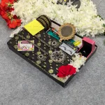 হাফ সিল্ক জামদানি শাড়ি কম্বো সেট - কালো