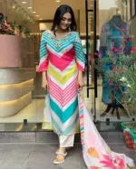 মেয়েদের কটন থ্রি পিস, বাটার সিল্ক সালোয়ার, 2 রং