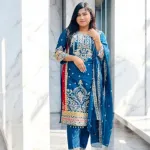জর্জেট সিকুইন 4 পিস সেট