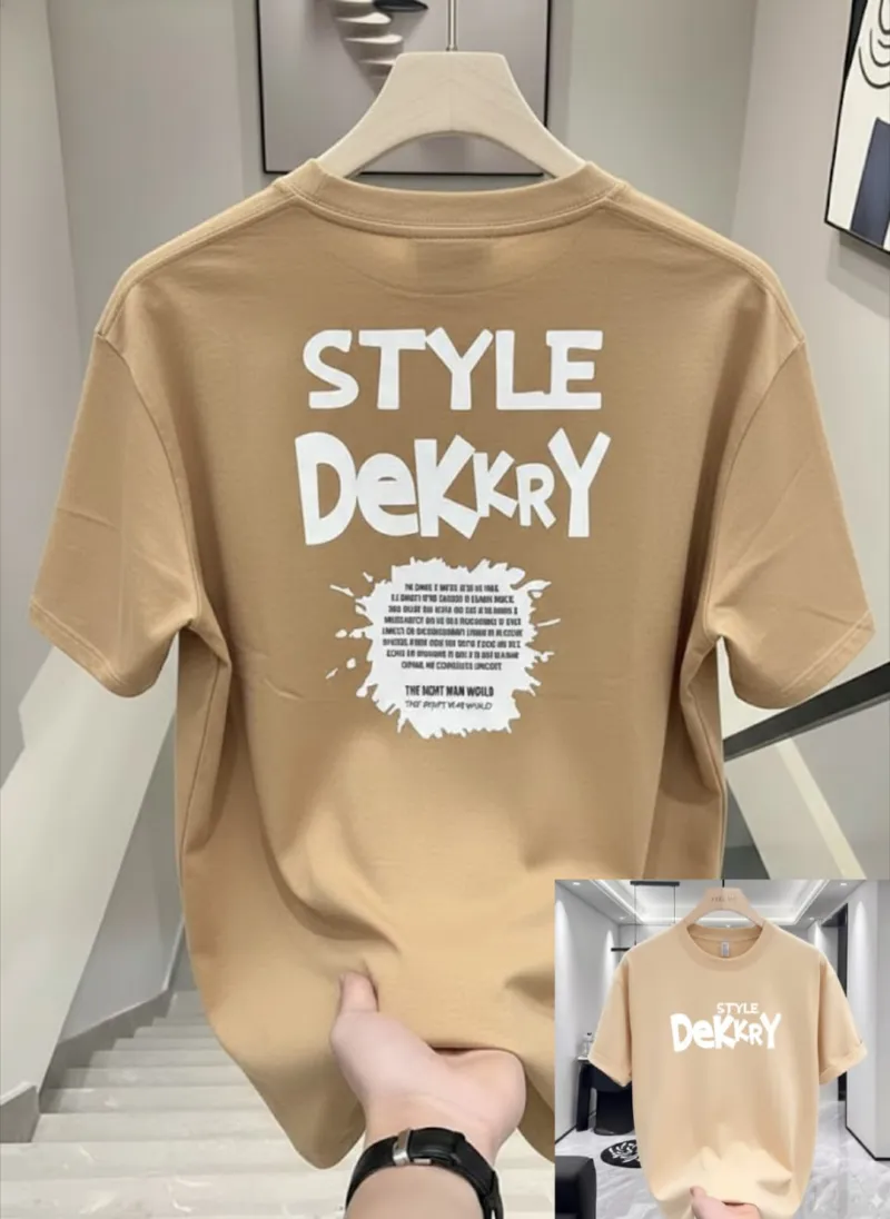 Men's Drop Shoulder DTF Print Tee, Cotton-Spandex, Sizes M to XXL