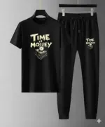 Men's Mesh Fabric Tee and Full Pant Two-Piece Set, 6 Colours