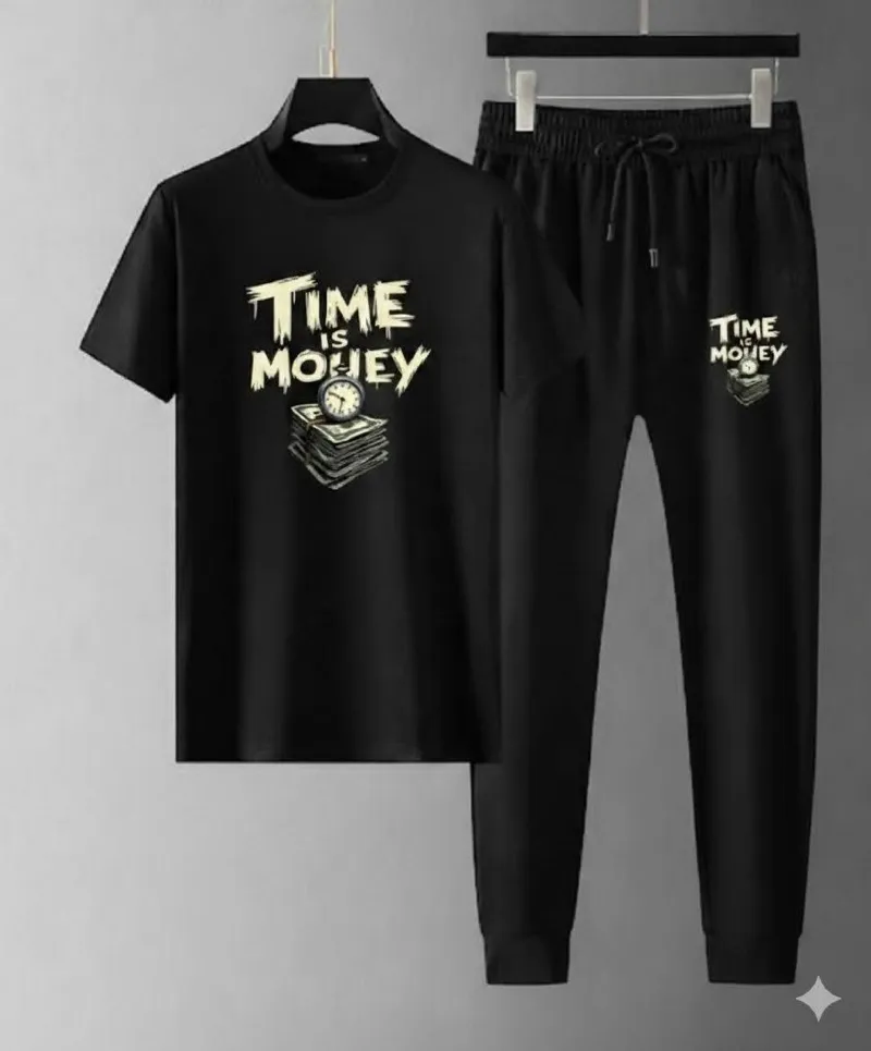 Men's Mesh Fabric Tee and Full Pant Two-Piece Set, 6 Colours