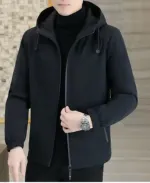 Lined Bonded Fabric Zip Hoodie, 320 GSM, Casual or Formal