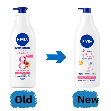Nivea এক্সট্রা ব্রাইট রেডিয়েন্ট অ্যান্ড স্মুথ বডি লোশন 550ml