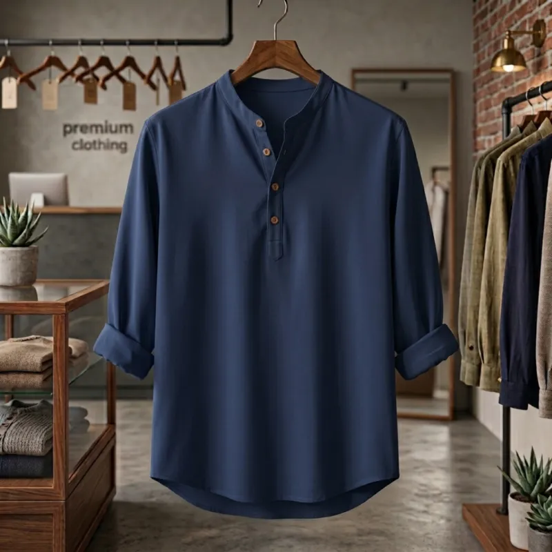 Men's Solid Colour Pure Cotton Katua for Everyday Wear