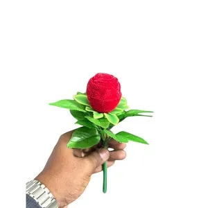 লাল গোলাপ রিং বক্সসহ ফিঙ্গার রিং – ভালোবাসা দিবসের উপহার