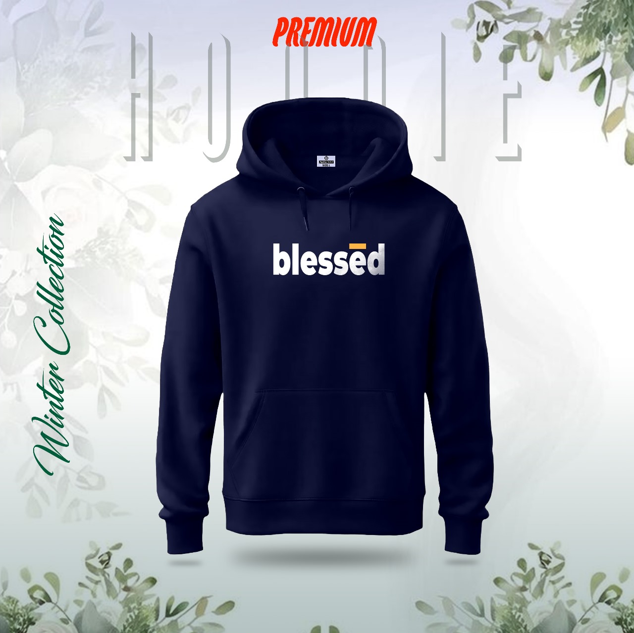 Blessed ইসলামিক হুডি – নেভি ব্লু