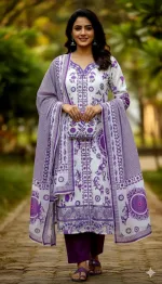 Women's Cotton Three Piece Dress in 6 Colours