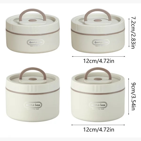 4 Pcs Round Lunch Box Set