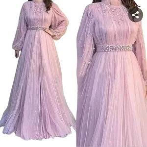 Graceful পুঁতি নেট গাউন