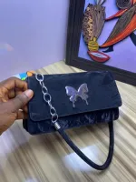 Ladies Butterfly Bag in PU Leather, 5 Colour Choices