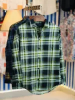 Men's Pure Cotton Full Sleeve Check and Print Shirt, Slim Fit