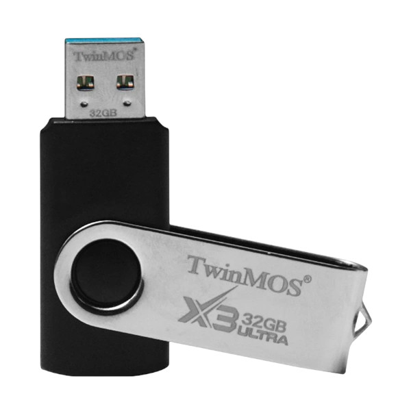 টুইনমোস X3 আল্ট্রা 32GB USB 3.2 কালো-রূপালি পেন ড্রাইভ