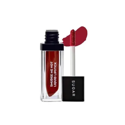 Sugar Cosmetics New Smudge Me Not লিকুইড লিপস্টিক, শেড নম্বর 10 Drop Dead Red