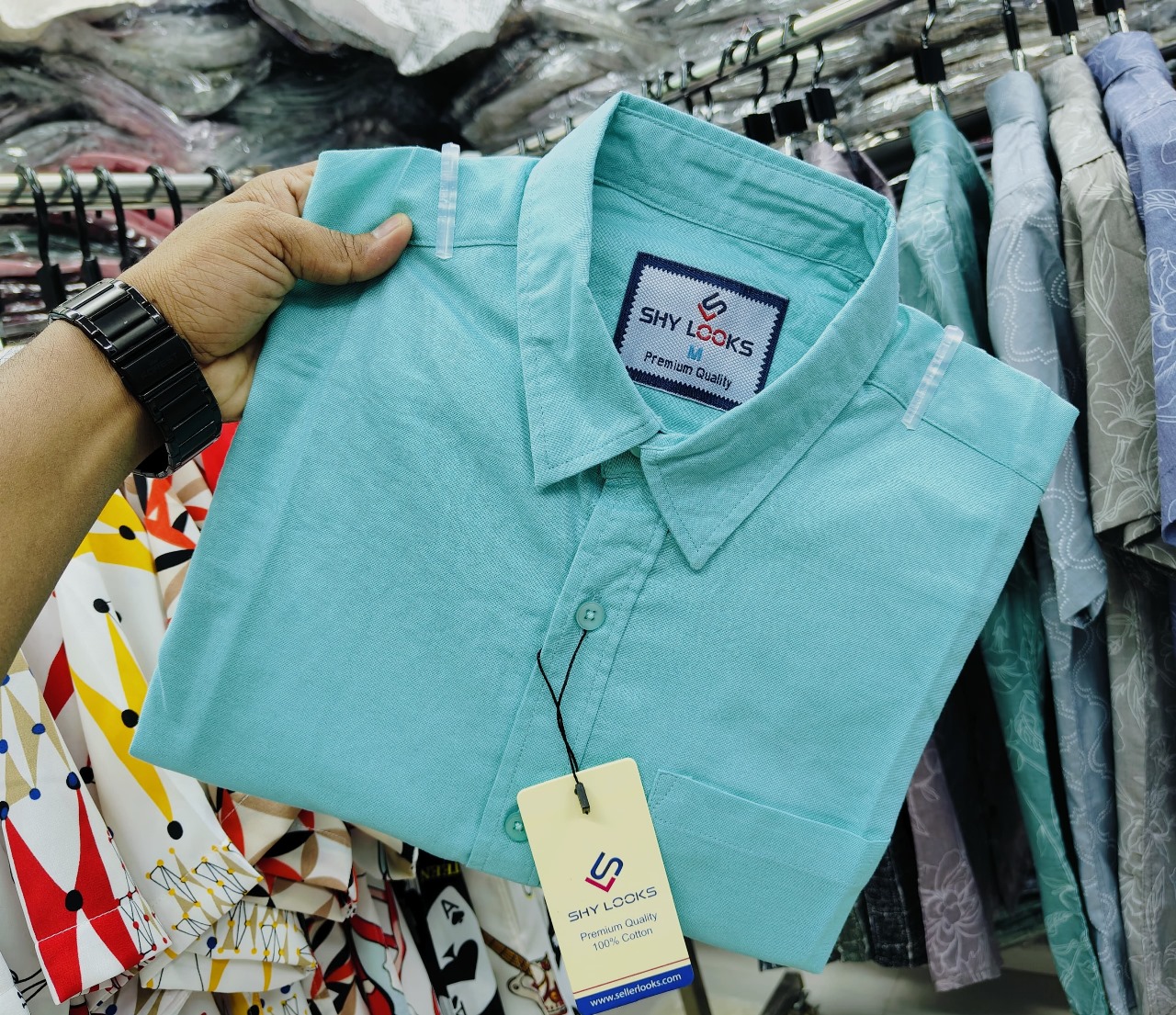 Men's Slim Fit Solid Oxford Shirt with Cup Buttons, 6 Colours