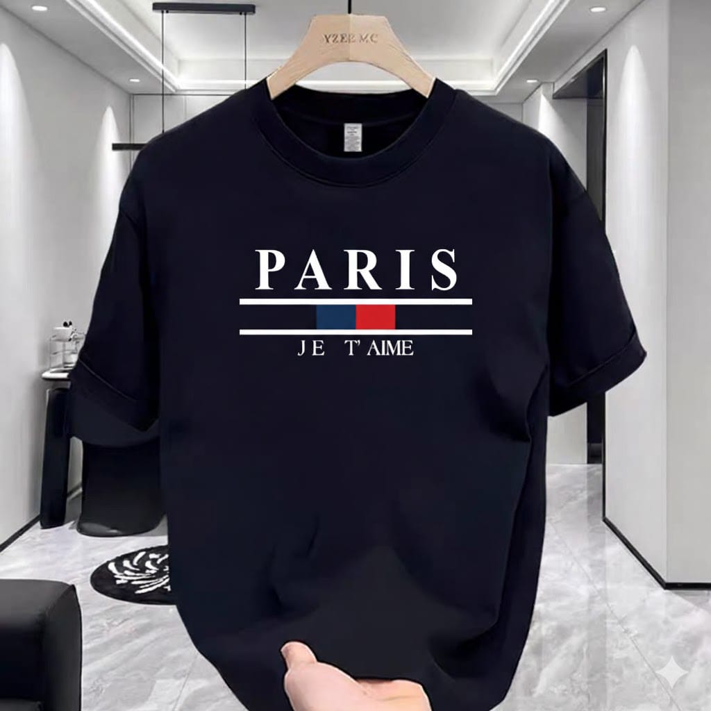 Men's Comfortable Drop Shoulder T-Shirt, Cotton-Spandex, DTF Print