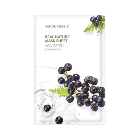 Nature Republic Real Nature Acai Berry Mask Sheet 23ml (Korea)
