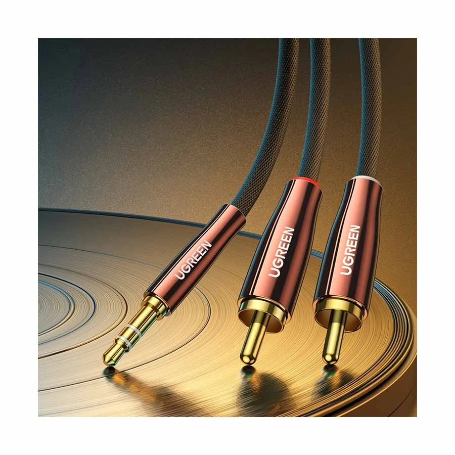 UGREEN AV170 (80845) 3.5mm Male to 2RCA Male 1 Meter Black Audio Cable