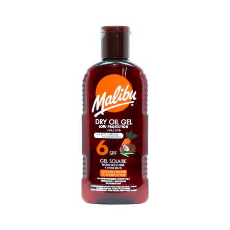 Malibu ড্রাই অয়েল জেল, বিটা ক্যারোটিন ও নারকেল SPF6 200ml