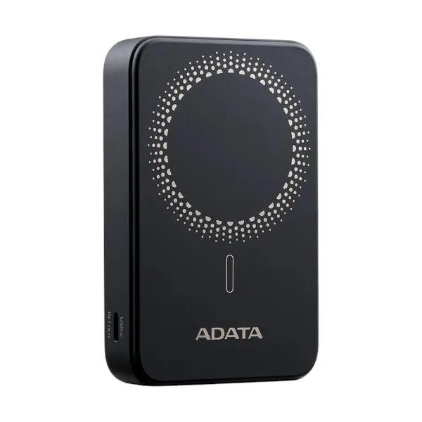 Adata R100 10000mAh 20W ম্যাগনেটিক ওয়্যারলেস চার্জিং পাওয়ার ব্যাংক, কালো
