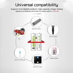 USB রিচার্জেবল ব্যাটারি, খেলনা ও হোম অ্যাপ্লায়েন্সের জন্য (2 পিস)