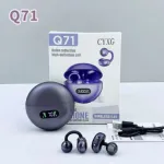 Q71 ট্রু ওয়্যারলেস ওপেন-ইয়ার ইয়ার ক্লিপ ইয়ারবাডস, ডিজিটাল LED ডিসপ্লে