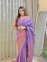Weaver-Made Silk Katan Banarasi Saree, Saree Only, 6 Colours