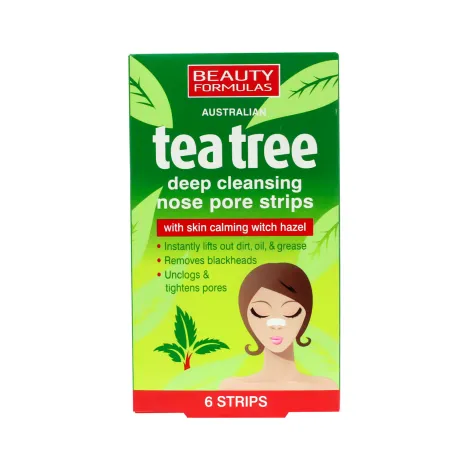 Beauty Formulas Tea Tree নোজ পোর স্ট্রিপস 6টি