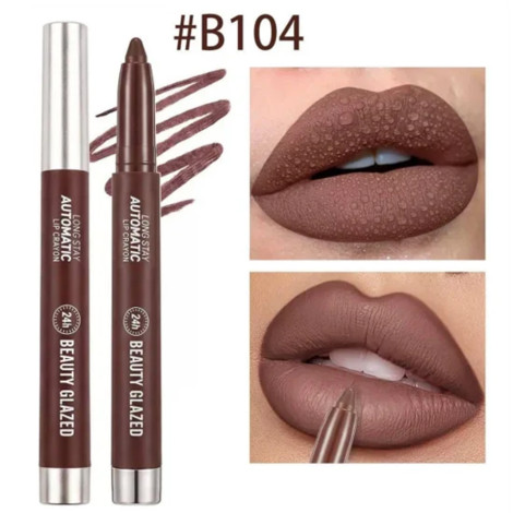 Beauty Glazed Long Stay Automatic Lip Crayon - B104 Chocolate (China)