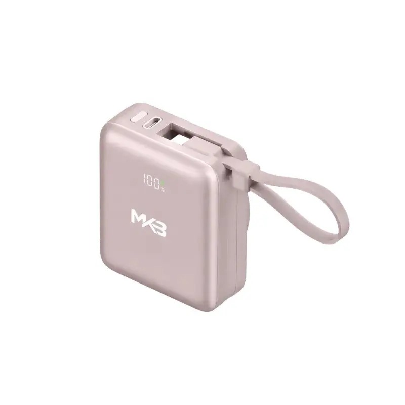 MKB PK71 10000mAh 22.5W Fast Charging Power Bank with Magnetic Wireless & Built-in Cables