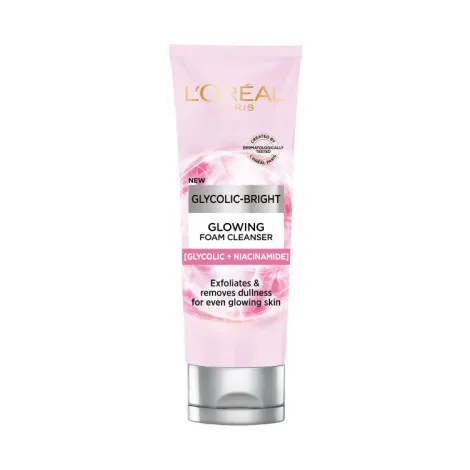 L'Oreal Glycolic Bright গ্লোয়িং ফোম ক্লিনজার 100ml