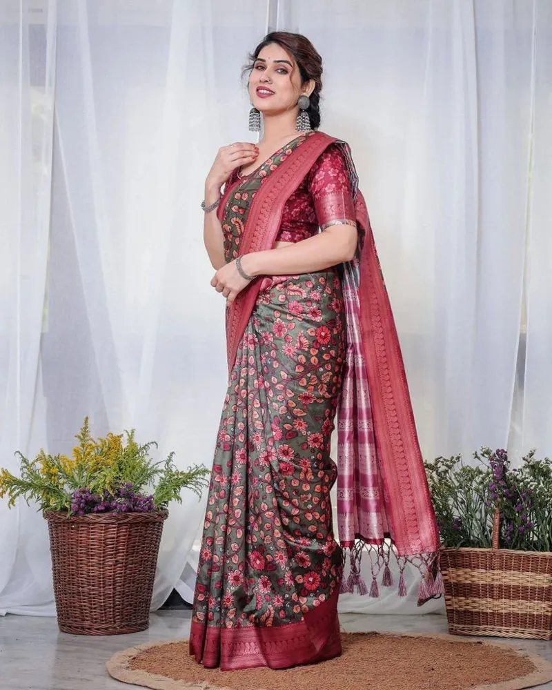 Chanduri Silk Tassel Saree for Everyday and Occasion Wear