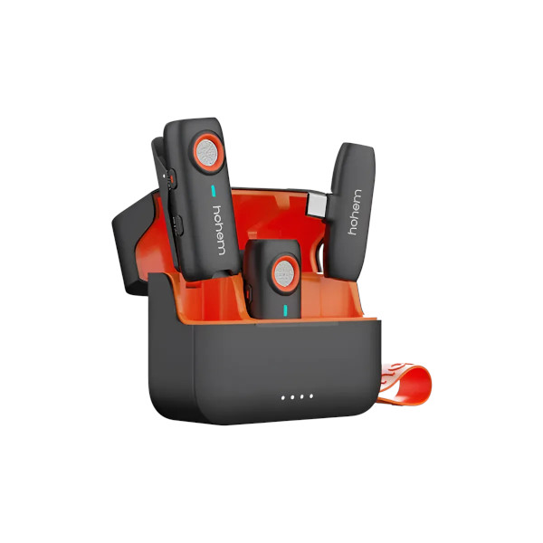 Hohem MIC-01 ওয়্যারলেস মাইক্রোফোন (2TX+1RX+চার্জিং কেস), Android-এর জন্য