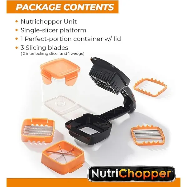 Nicer Quick Dicer স্টেইনলেস স্টিল 5-ইন-1 ফল ও সবজি কাটার সেট