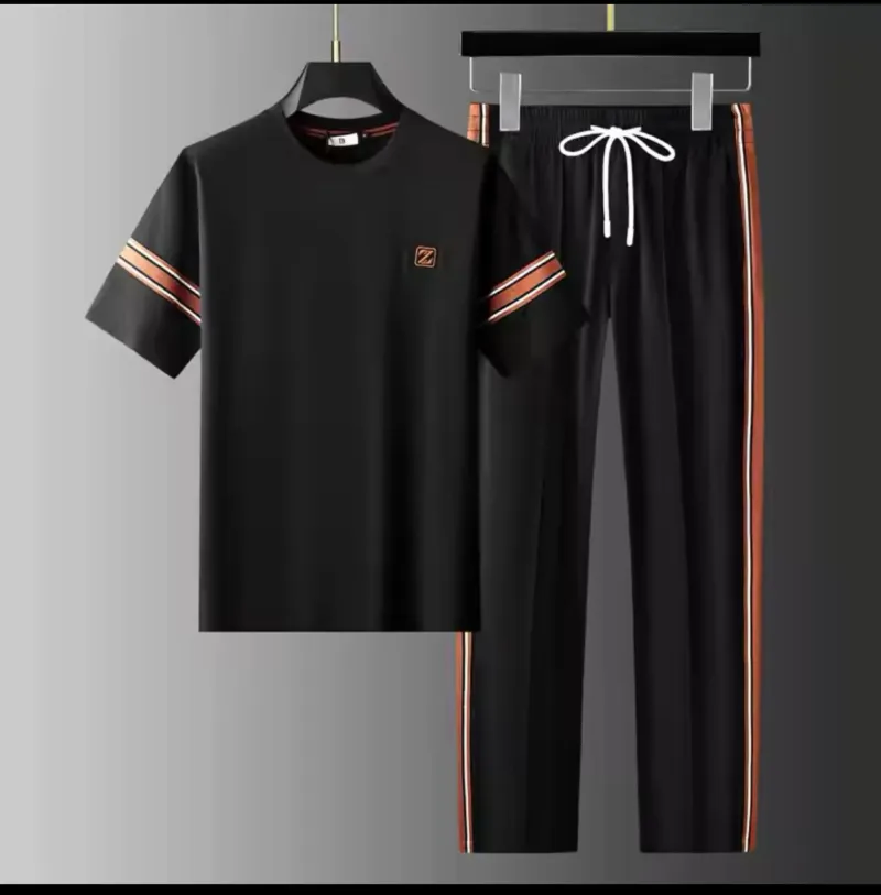 Men's Screen Print Mesh Jersey Top and Trouser Combo, M to XL