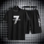 Men's Mesh Tee and Short Pant Set, 160 GSM, Waist 28 to 36