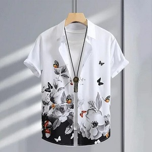 Men's Half Sleeve Cotton Shirt for Summer, M to XXL
