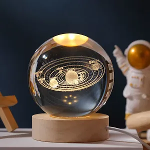 3D ক্রিস্টাল বল – সোলার সিস্টেম (7 কালার বেস)