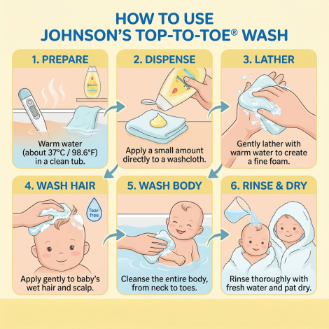 Johnson's Top To Toe Hair & Body Baby Bath 100ml (Malaysia)