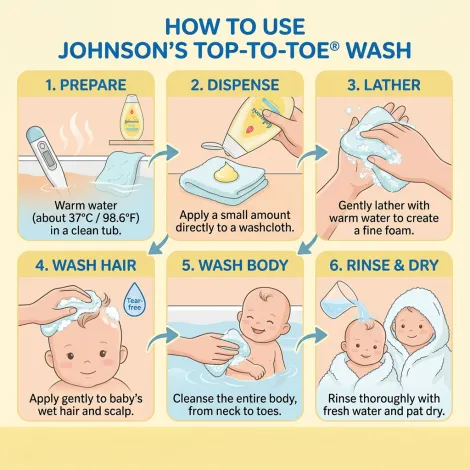 Johnson's Top To Toe হেয়ার অ্যান্ড বডি বেবি বাথ 100ml