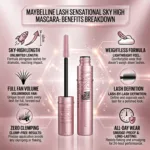 Maybelline Sky High ওয়াশেবল মাসকারা 801 Very Black, লিমিটেড এডিশন