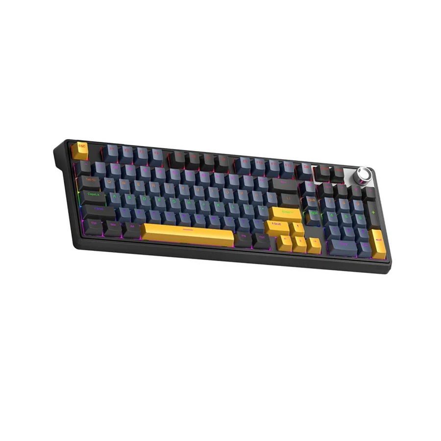 T-Wolf T78 RGB Tri Mode Red Switch Mechanical Gaming Keyboard Black