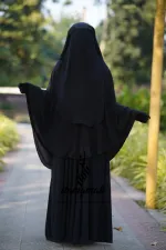 মুত্তাকি বোরকা সেট 3 পিস, হিজাব ও নিকাবসহ
