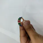 রেইনবো পাথরের গোল্ড আংটি