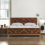 Regal Jamdani কাঠের কুইন সাইজ খাট