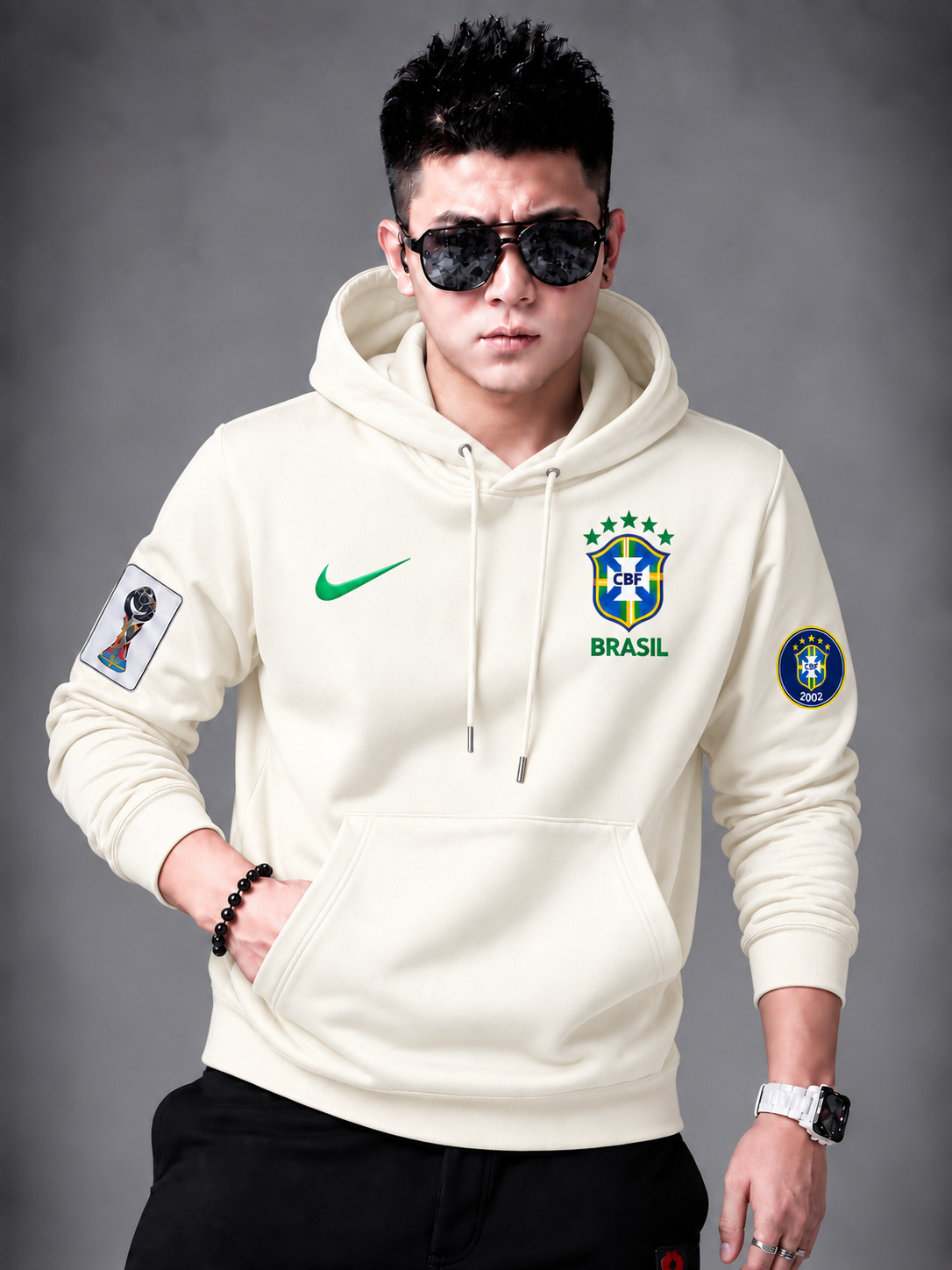 World Cup Print Hoodie, Semi Baggy Fit, Sizes M to XL, 4 Colours
