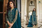 Women's Georgette Embroidered Party Gown, 42 Inch Body, 46 Inch Gown