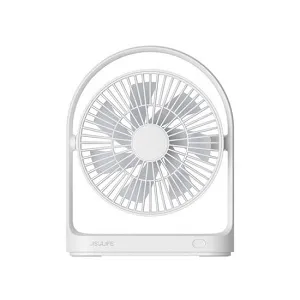 JISULIFE FA19 রিচার্জেবল ফ্যান 4000mAh, Type C চার্জিং পোর্টসহ – সাদা