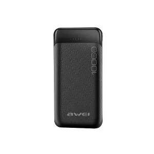 Awei P37K 10000mAh ফাস্ট চার্জিং পাওয়ার ব্যাংক, কালো